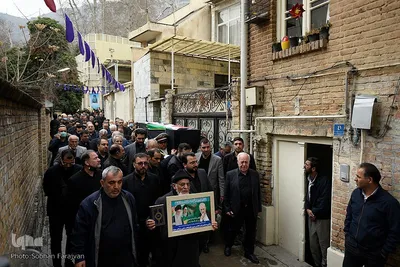 مراسم تشییع پیکر مرحوم حسن غفوری‌فرد در حسینیه جماران