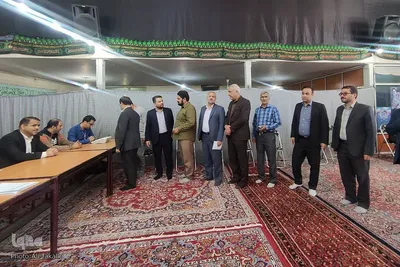 حضور پرشور مردم ملایر در پای صندوق های رأی‎
