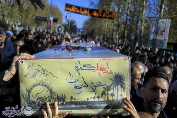 تشییع پیکر پاک ۱۱ شهید گمنام دوران دفاع مقدس  در ساری