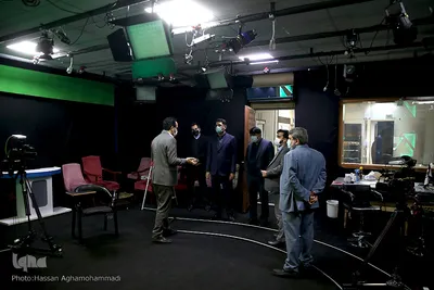 بازدید محمدجعفر کبیری، معاون امور تعاون وزارت تعاون، کار و رفاه اجتماعی از استودیو مبین