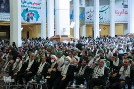مراسم حماسه حضور بسیجیان در حرم شاهچراغ(ع)