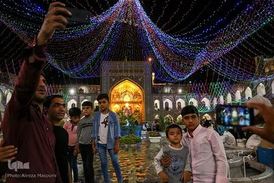 حرم مطهر رضوی در شامگاه عید غدیر‎