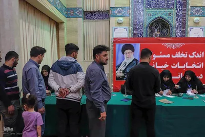 حضور پرشور مردم تبریز پای صندوق رای‎