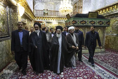آئین غبارروبی ضریح مطهر احمدبن‌موسی(ع)‎