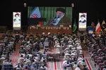 مراسم حماسه حضور بسیجیان در حرم شاهچراغ(ع)