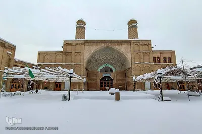 بارش سنگین برف در همدان‎‎