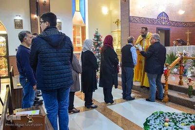 مراسم نیایش روز میلاد حضرت مسیح(ع) در کلیسای ارامنه اهواز