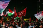 تجمع اعتراض آمیز به جنایات رژیم صهیونیستی امیرحسین عظیمی‎