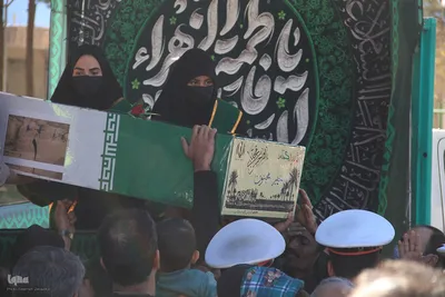 مراسم‌ خاکسپاری شهید گمنام دربوستان الهیه بیرجند