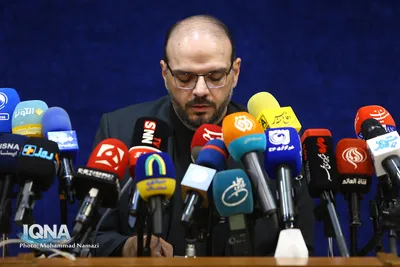 محمد باقر اعلمی، رئیس سازمان فرهنگی هنری شهرداری تهران درنشست خبری پیاده‌روی جاماندگان اربعین حسینی در تهران
