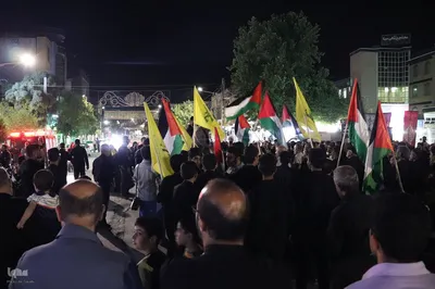 تجمع مردم انقلابی ملایر در محکومیت جنایت رژیم خبیث صهیونیستی‎