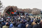 تشییع پیکر مطهر 13 شهید جنگ رمضان در تبریز