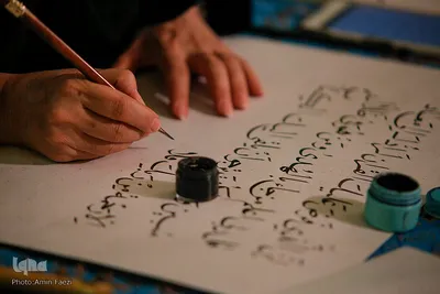مشق شب قدر در حرم شاهچراغ(ع)