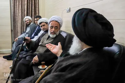 دیدار حجت‌الاسلام مهدی مهدوی‌پور، نماینده مقام معظم رهبری در هندوستان، با آیت الله موسوی جزایری