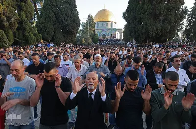 اقامه نماز عید سعید فطر در مسجدالاقصی