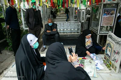 آخرین پنجشنبه سال کرونایی در بهشت زهرا