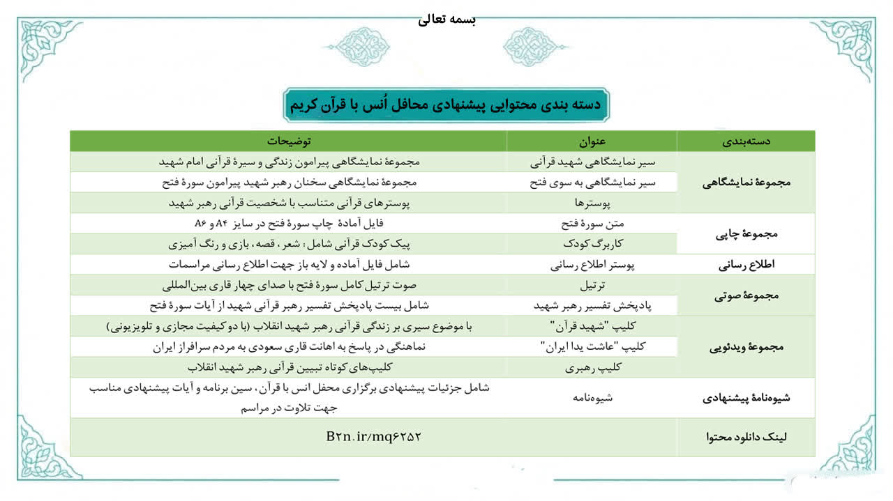 بزرگداشت چهلمین روز خاکسپاری «قائد قرآنی امت»