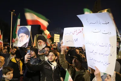 تجمع دانشجویان دانشگاه شیراز در حمایت از ایران مقتدر