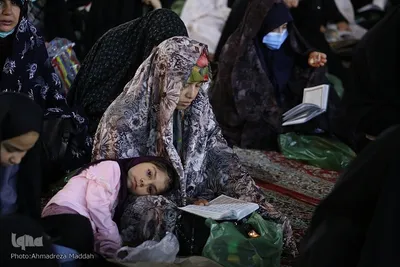 مراسم سوگواری شب شهادت امام جعفر صادق(ع) در حرم شاهچراغ‎‎