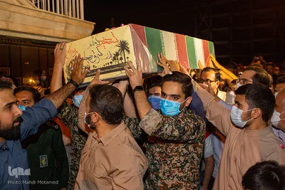مراسم وداع با شهید گمنام در قزوین