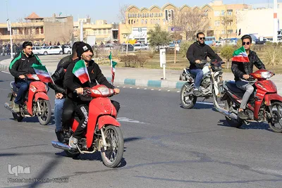 اجتماع موتورسواران یزدی در حمایت از پاسخ موشکی سپاه