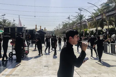 بین الحرمین در انتظار پیکر مطهر رهبر شهید
