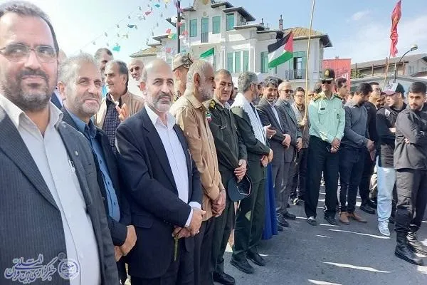 راه‌پیمایی ضد صهیونیستی در حمایت از مردم غزه مردم بابلسر