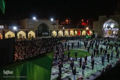 مراسم عزاداری شب سوم محرم در مسجد جامع زنجان