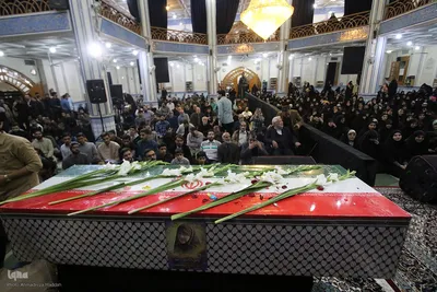 آیین وداع با پیکر شهید معصومه کرباسی در دانشگاه شیراز‎