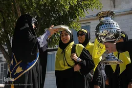 بدرقه کاروان زیارتی دانش‌آموزان خراسانی به کربلا