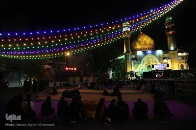 مراسم احیای شب ۲۳ ماه مبارک رمضان در مسجد امام صادق (ع) میدان فلسطین