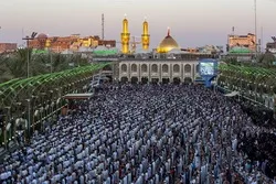 Opferfest-Gebet  in Bain al Harmain in der Stadt Karbala