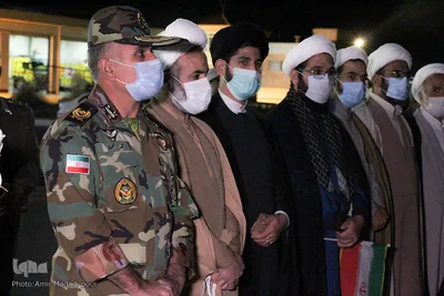 استقبال از ۵ شهید گمنام در فرودگاه بیرجند