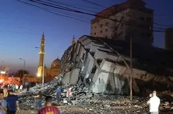 Gaza : un immeuble détruit par les drones israéliens