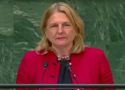 La ministre autrichienne commence son discours à l'ONU en arabe