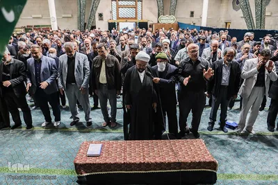  تشییع پیکر مرحوم عماد افروغ در مسجد دانشگاه تهران
