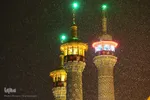 اولین برف زمستانی در قم