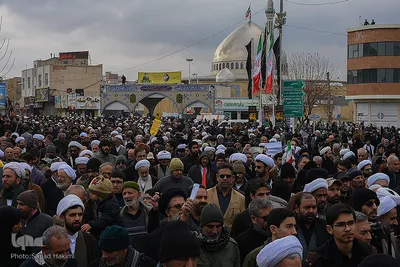 راهپیمایی مردم قم در حمایت از اقتدار نظام اسلامی وسپاه پاسداران