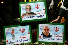 تشییع پیکر سردار شهید حاج مجید خادمی در تهران