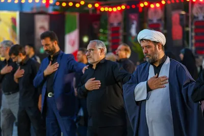 مراسم عزاداری حسینی در سنگ فرش مصلای تبریز