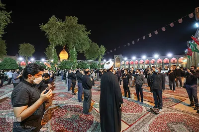 عزاداری شب تاسوعای حسینی در حرم شاهچراغ(ع)