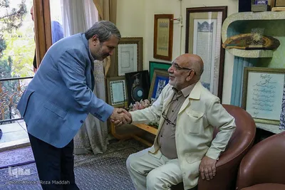 دیدار مدیرعامل قرآنی ایکنا با استاد «محمد نعمتی» کاتب قرآن