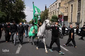دسته عزاداری کربلایی‌های مقیم تهران در تاسوعای حسینی 