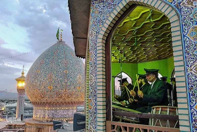 آیین نقاره ‌زنی در حرم حضرت شاهچراغ(ع)