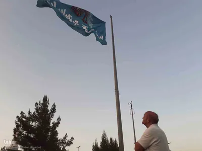 آیین اهتزاز پرچم جشنواره ملی تئاتر کوتاه ارسباران در اهر