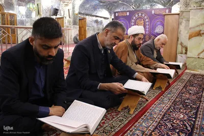 مراسم جزء خوانی قرآن کریم در حرم شاهچراغ(ع)