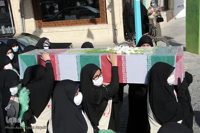 استقبال و تشییع چهار شهید گمنام در یزد‎