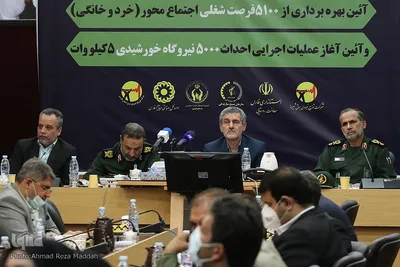 مراسم افتتاح ۵۱۰۰ فرصت شغلی با حضور رییس سازمان بسیج سازندگی کشور در فارس