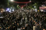 دسته عزاداری هیئت فاطمیون زنجان در شب عاشورا