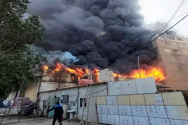 2 مصدوم در آتش‌سوزی هتل زائران ایرانی در نجف